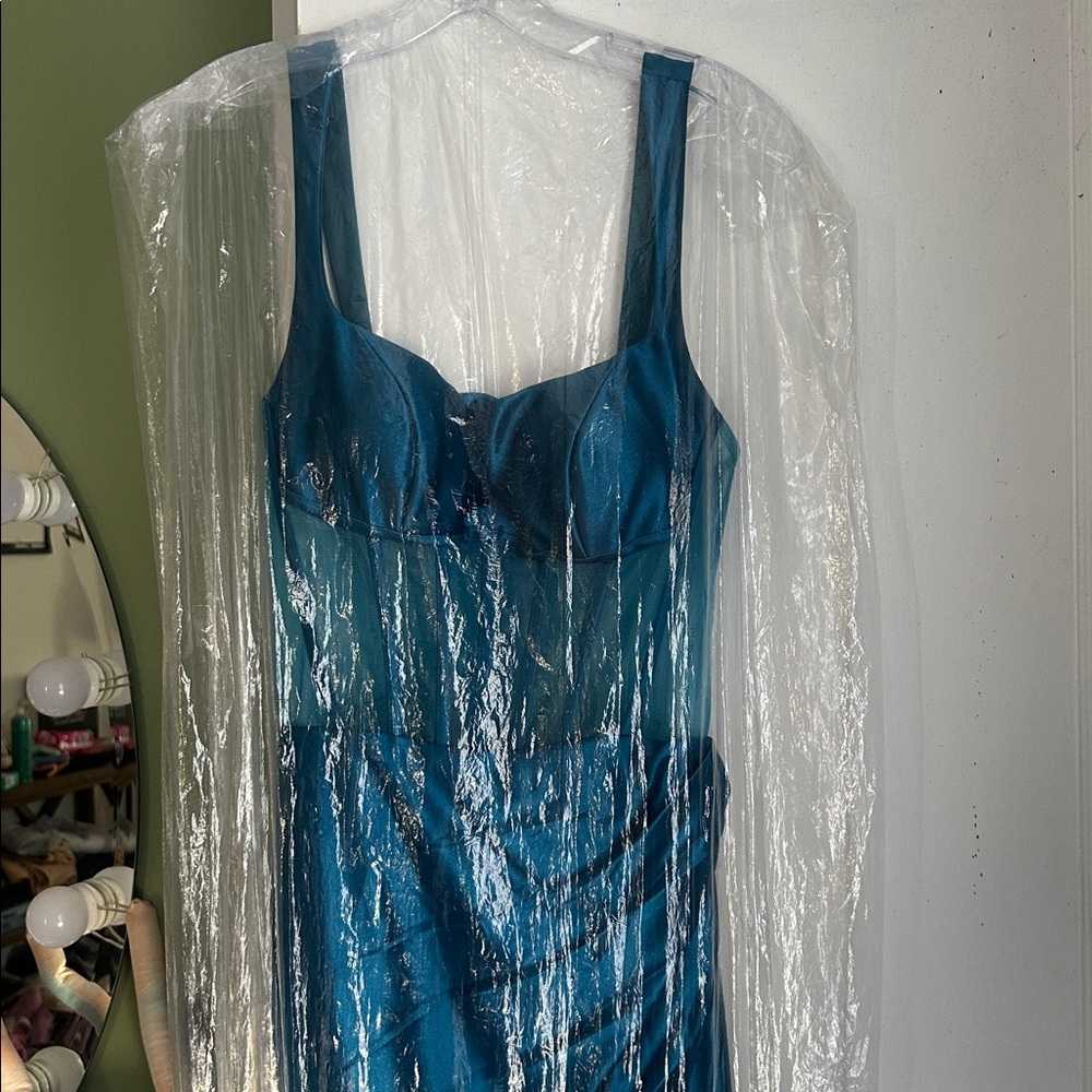 Sherri Hill Peacock Prom Dress - Picture 2 of 2
